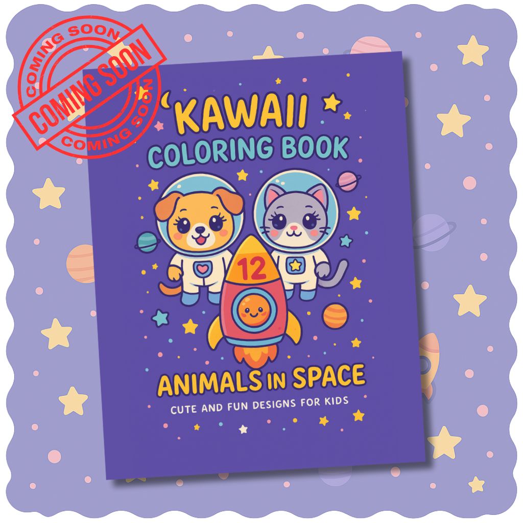 Kawaii Animals Coloring Book – Vol.12 Animals in Space