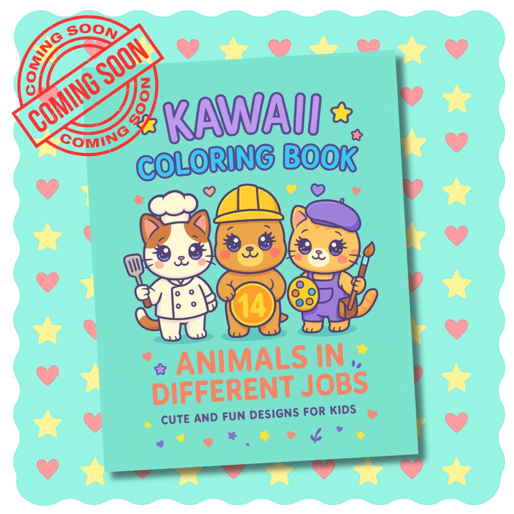 Kawaii Animals Coloring Book – Vol.14 Animals in Different Jobs