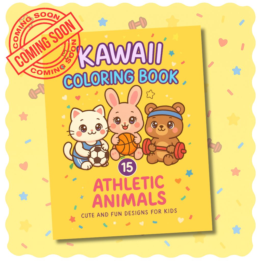 Kawaii Animals Coloring Book – Vol.15 Athletic Animals