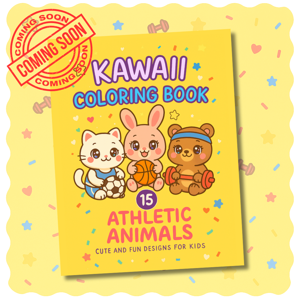 Kawaii Animals Coloring Book – Vol.15 Athletic Animals