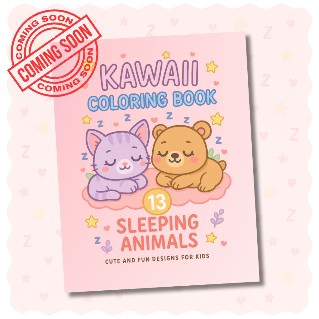 Kawaii Animals Coloring Book – Vol.13 Sleeping Animals