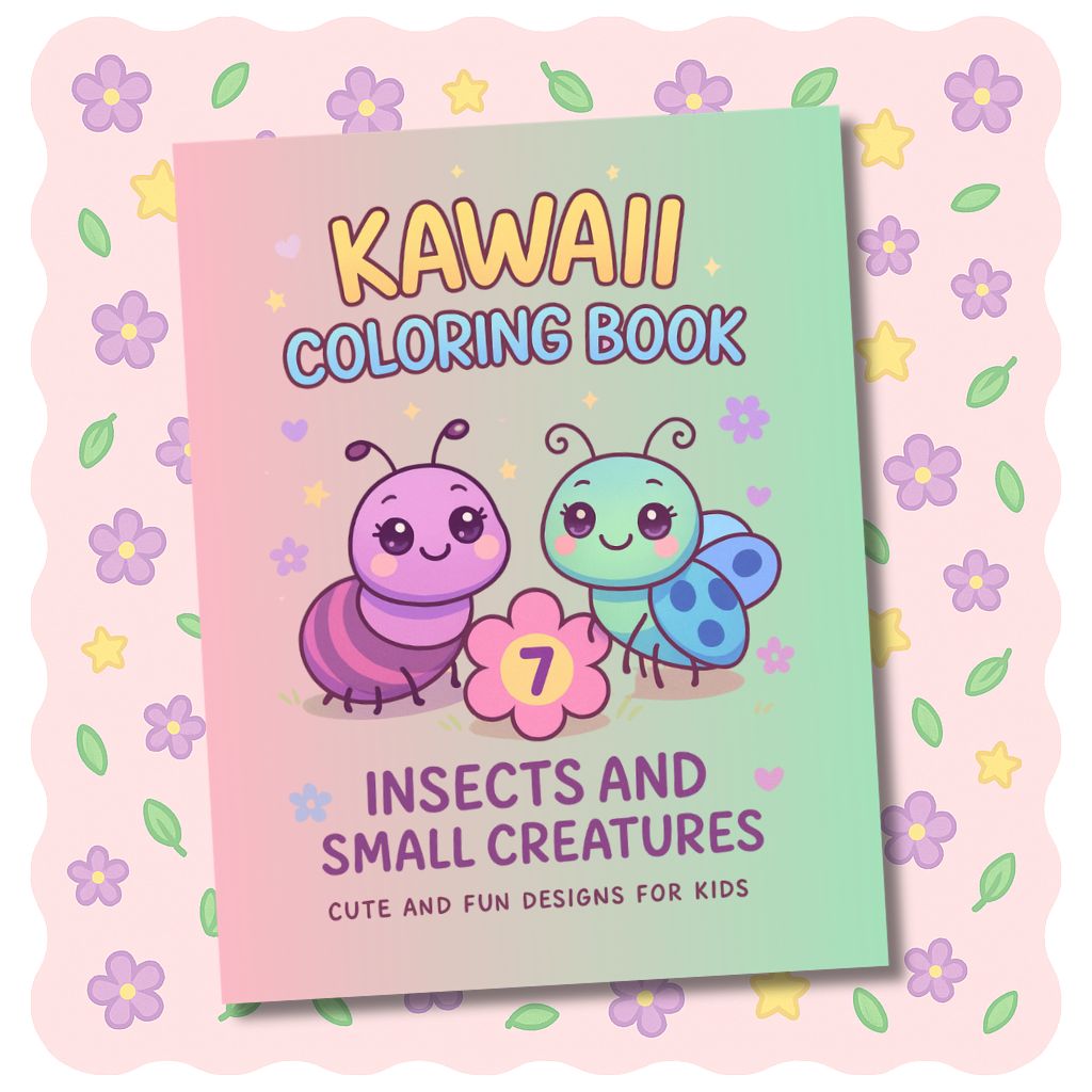 Kawaii Animals Coloring Book – Vol.7 Insects and Small Creatures