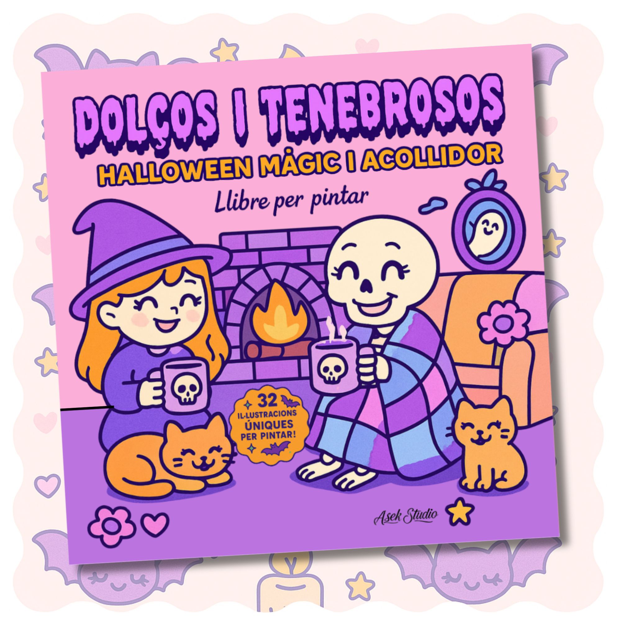 Dolços i Tenebrosos - Halloween Màgic i Acollidor - Llibre per Pintar