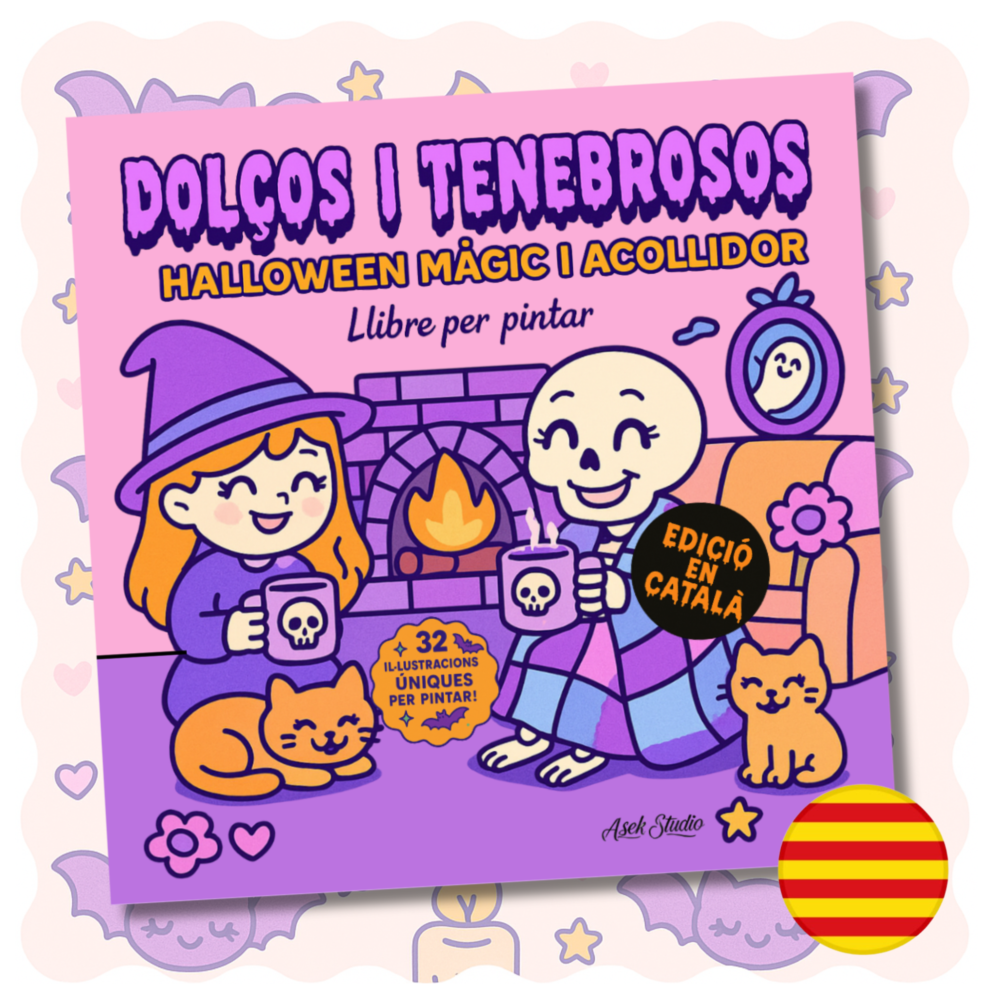 Dolços i Tenebrosos - Halloween Màgic i Acollidor - Llibre per Pintar